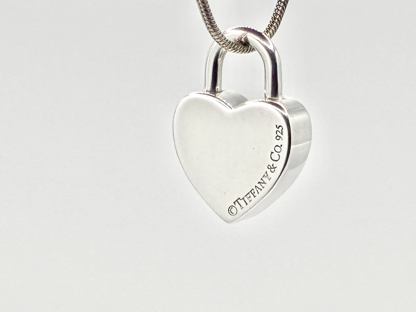 Tiffany & Co. Sterling Silver Heart Lock Charm Engraved “Marry Me”