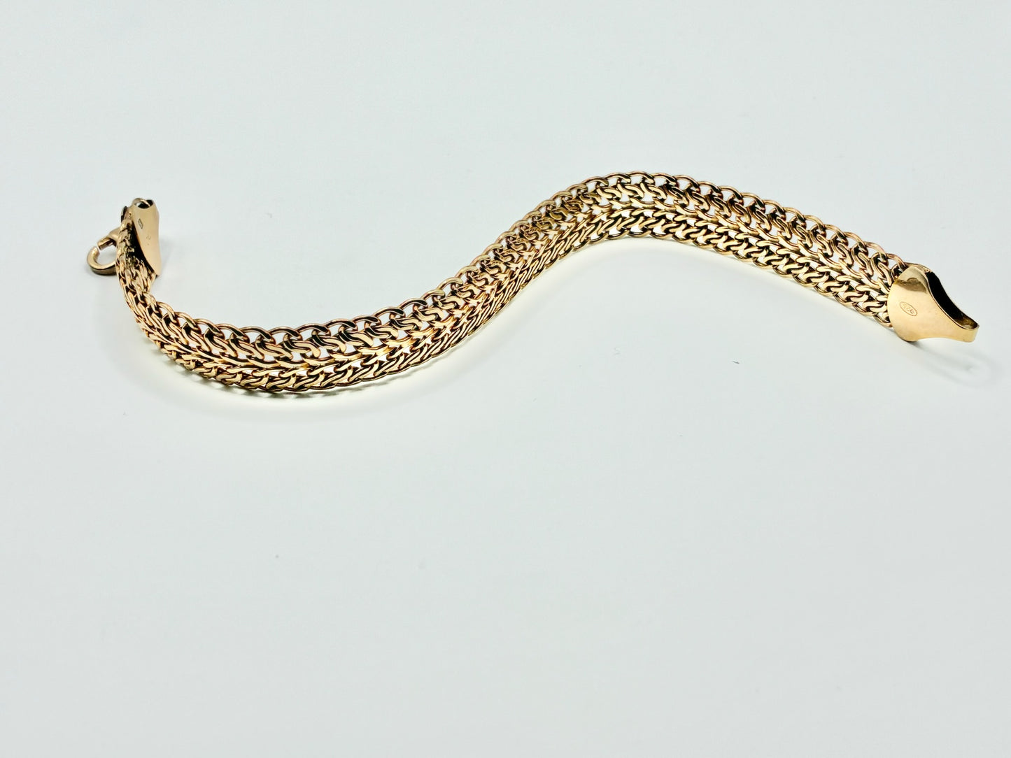 Italian Sterling Silver Woven Chain Bracelet – 7”