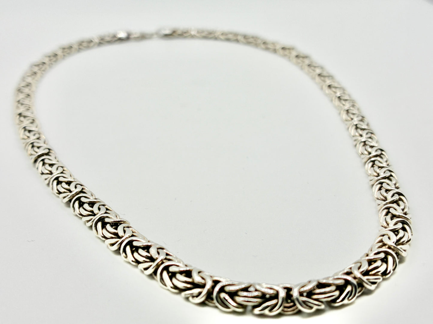 Turkish 925 Sterling Silver Byzantine 18" Necklace