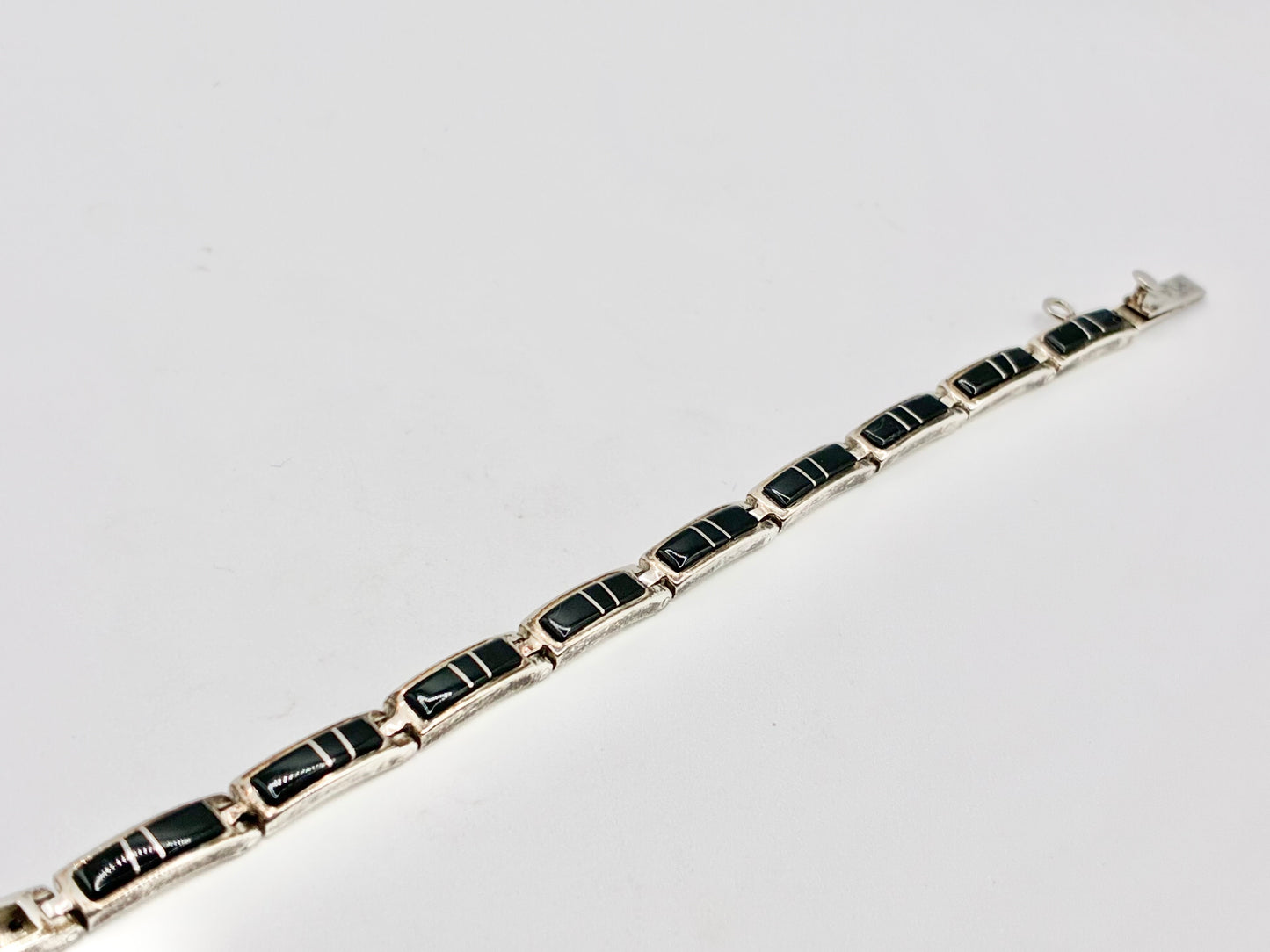 A Touch of Santa Fe Navajo Sterling Inlay Bracelet – 7”