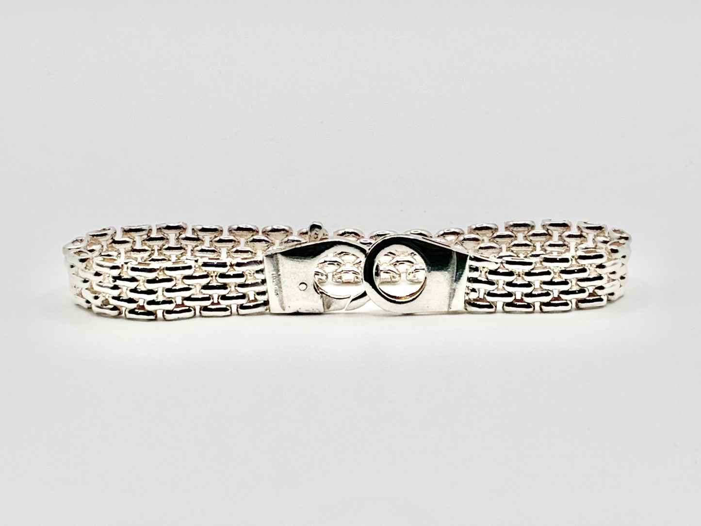 Italian Sterling Silver Triple-Row Link Bracelet – 7.25”