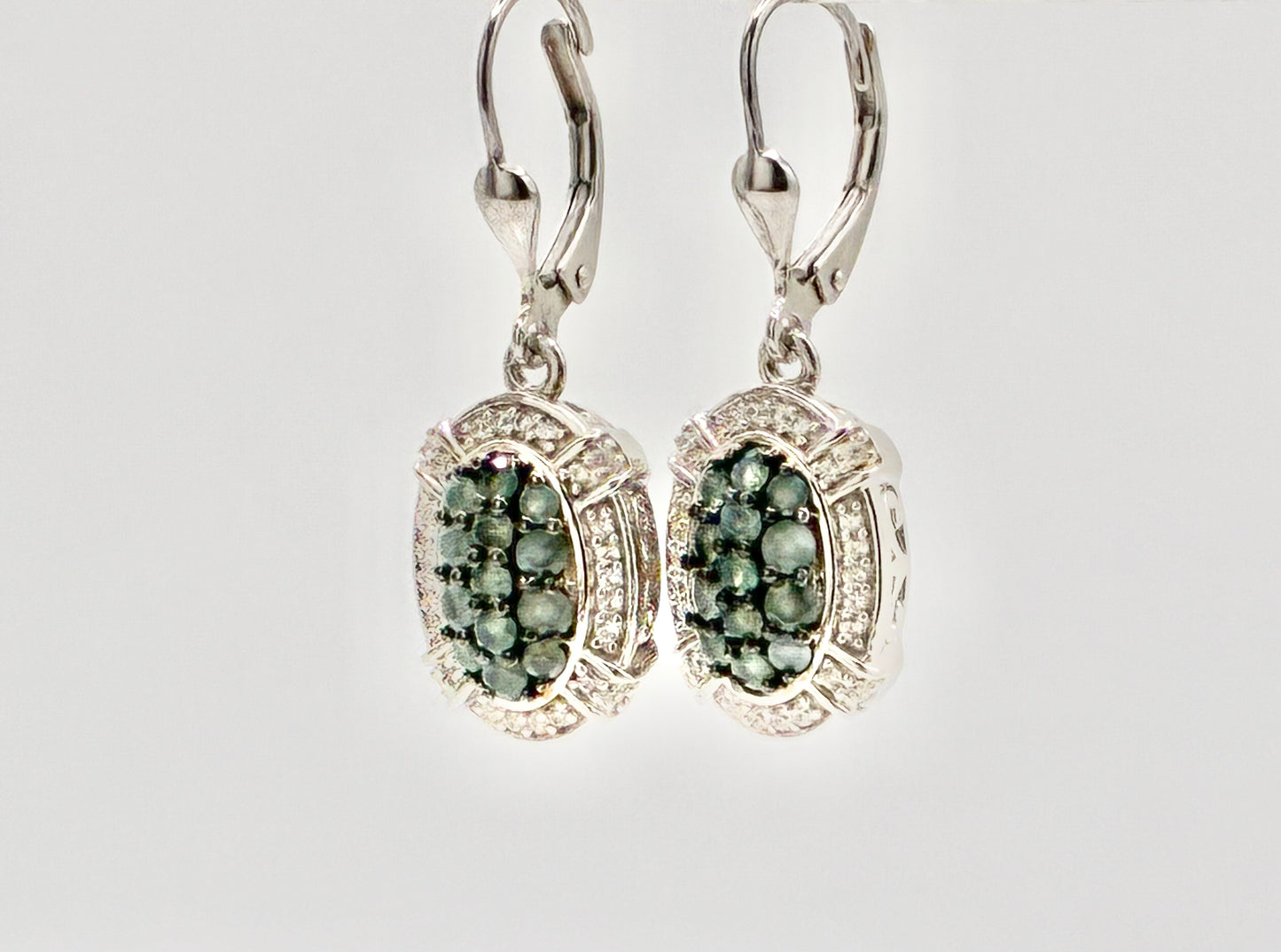 D'Joy Narsipatnam Alexandrite And White Zircon Art Deco Lever-Back Earrings