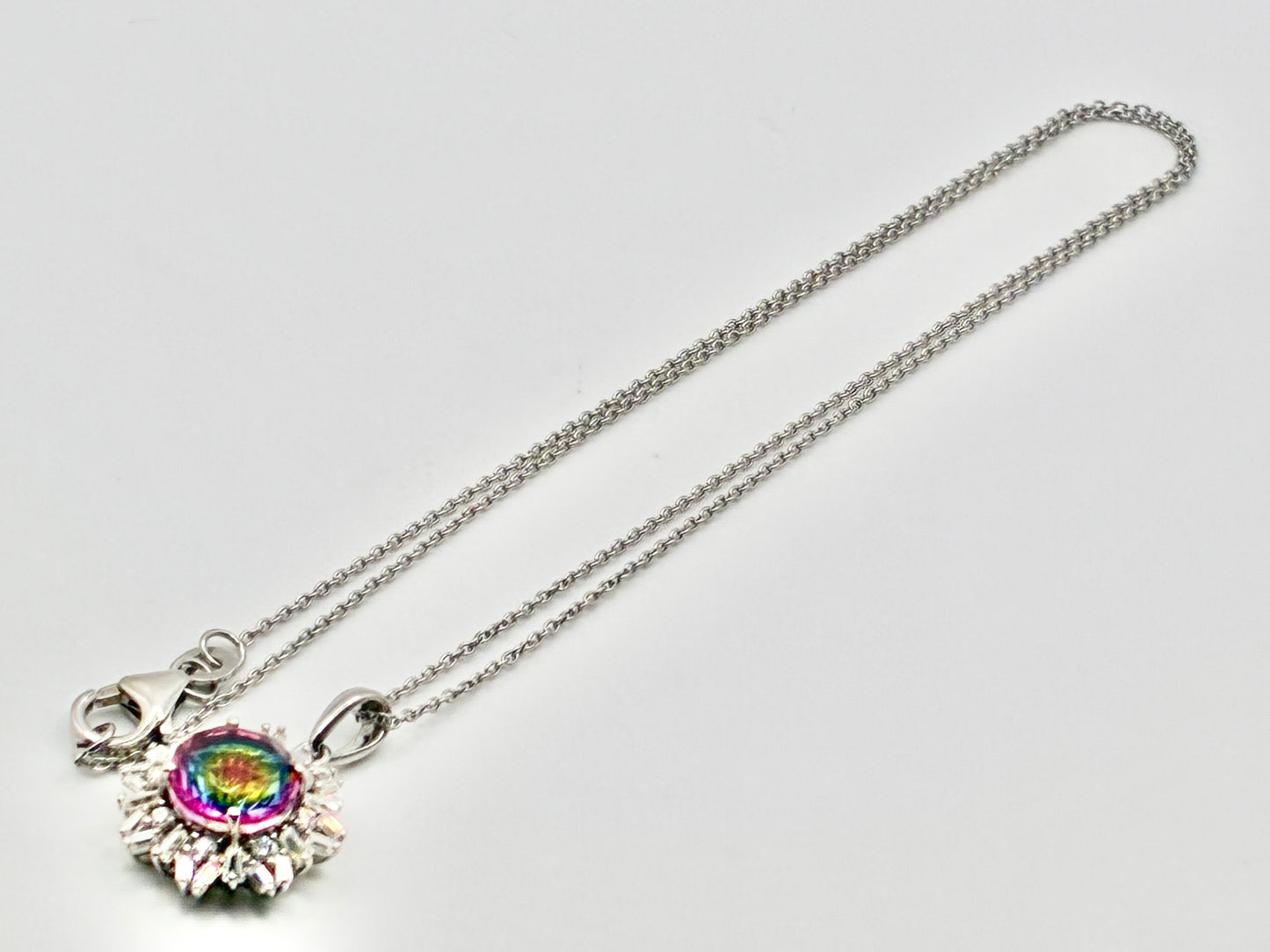 Sunburst Pendant Necklace – 925 DJoy Sterling Silver, 20"