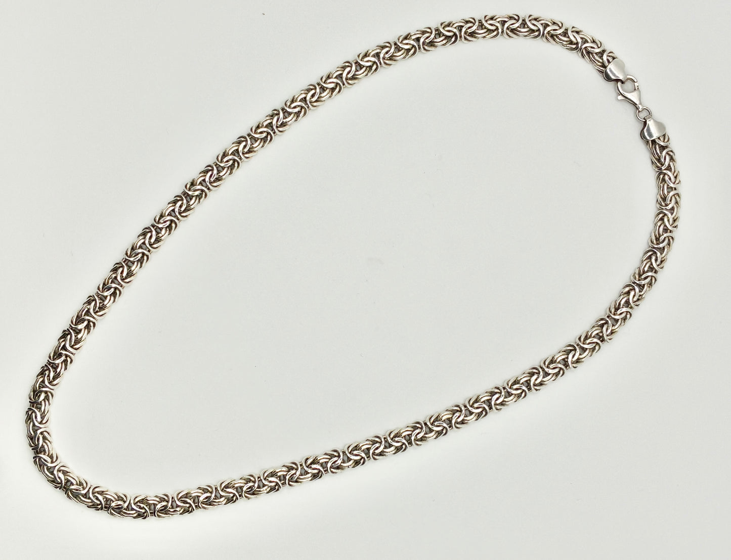 Turkish 925 Sterling Silver Byzantine 18" Necklace