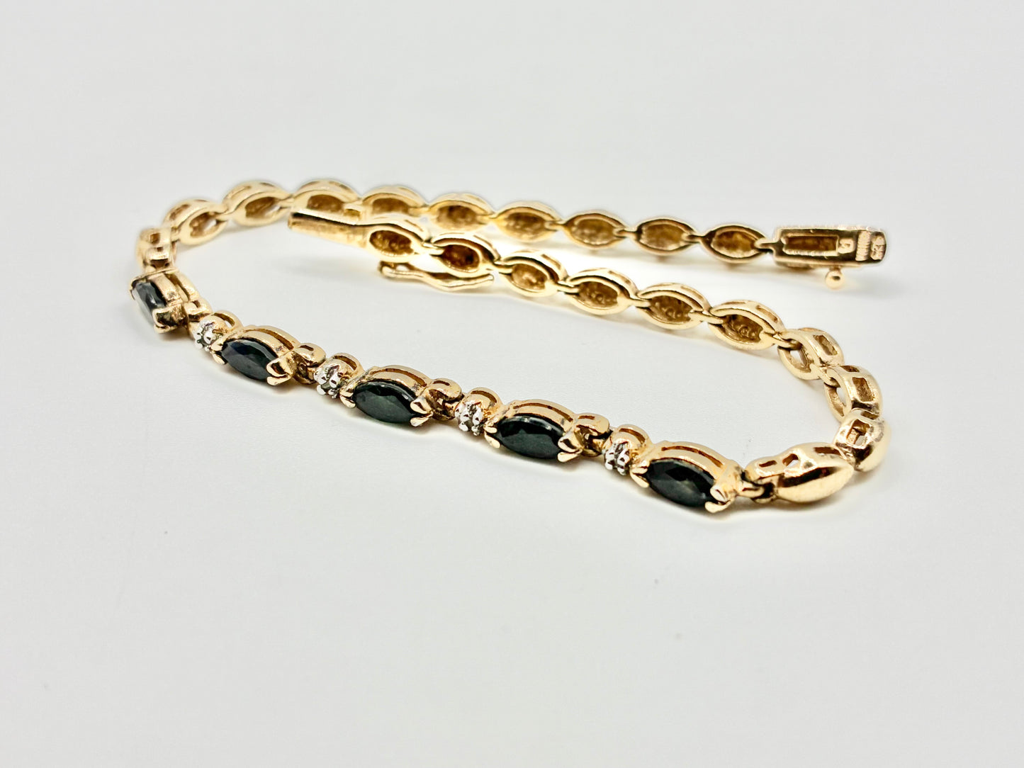 Gold-Tone 925 Link 8" Bracelet