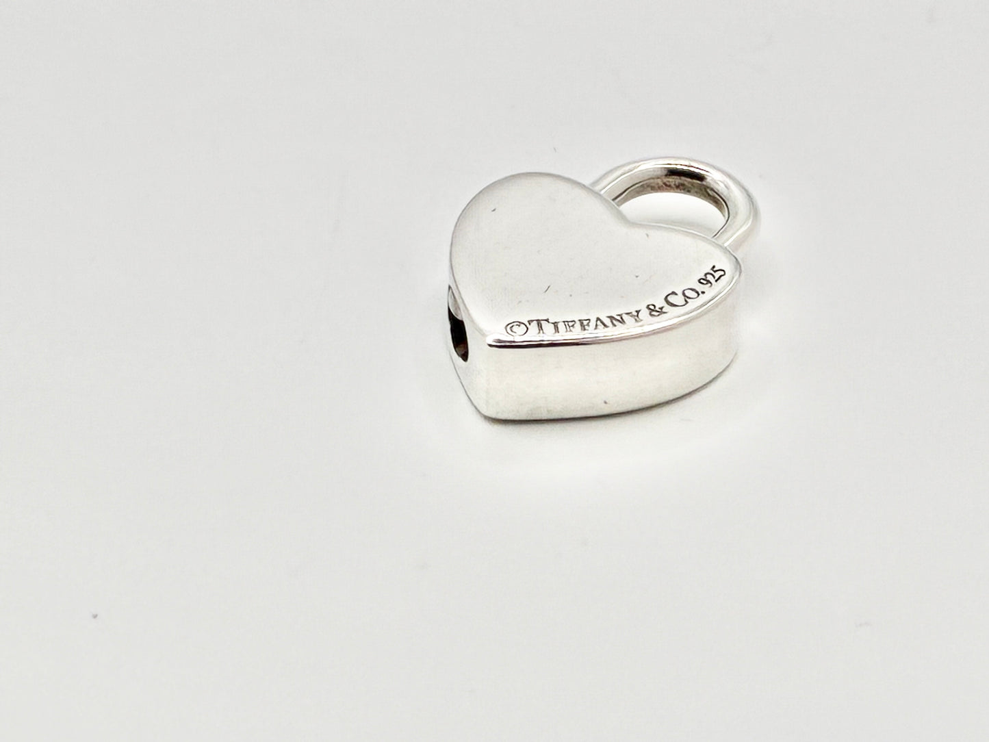 Tiffany & Co. Sterling Silver Heart Lock Charm Engraved “Marry Me”