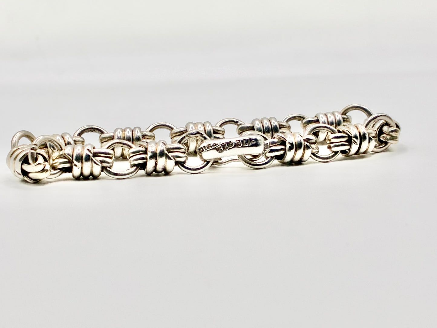 Mexican Sterling Silver Knot Link Bracelet