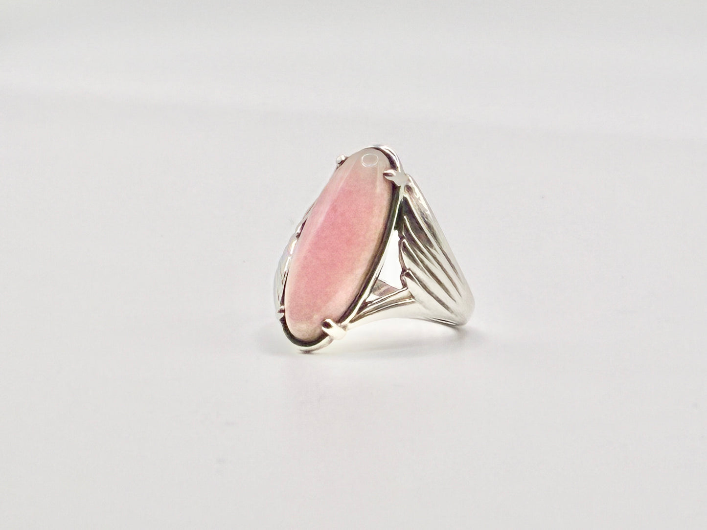 Kabana Sterling Silver Pink Rhodonite Marquise Ring – Size 6