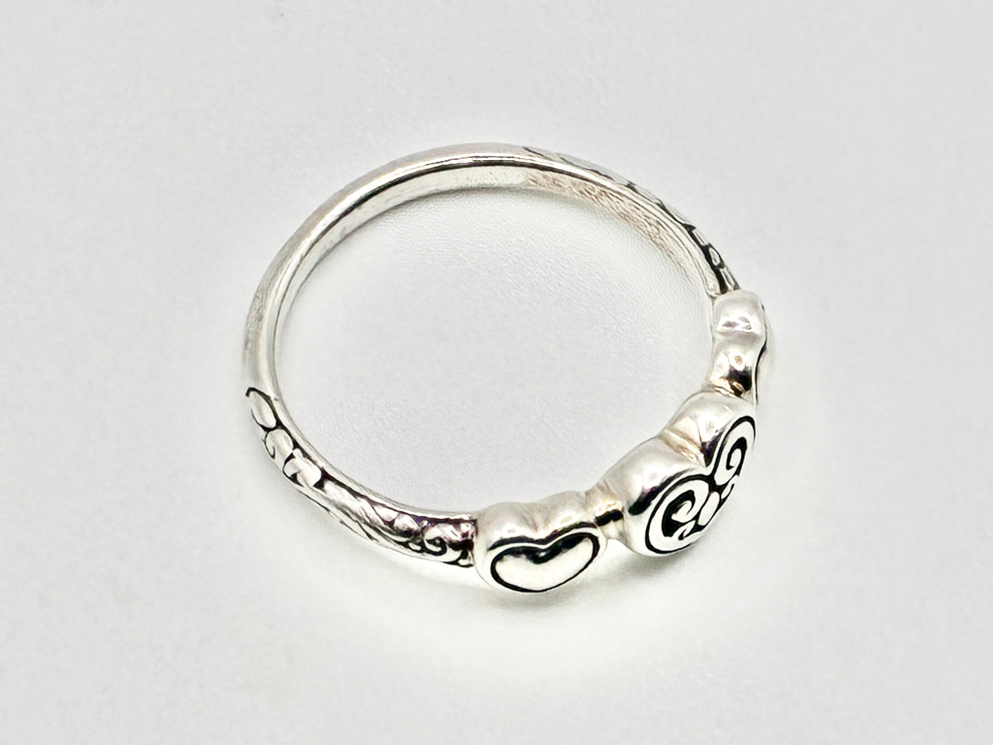 Annika Witt Sterling Silver Triple-Heart Ring — Size 8