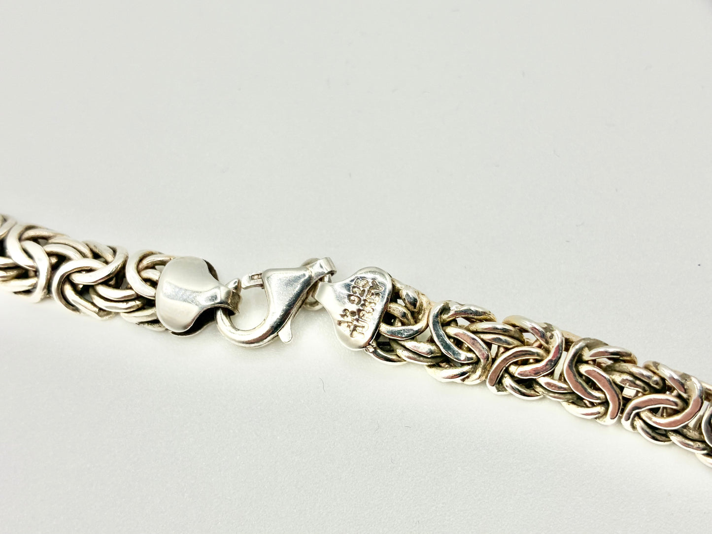 Turkish 925 Sterling Silver Byzantine 18" Necklace