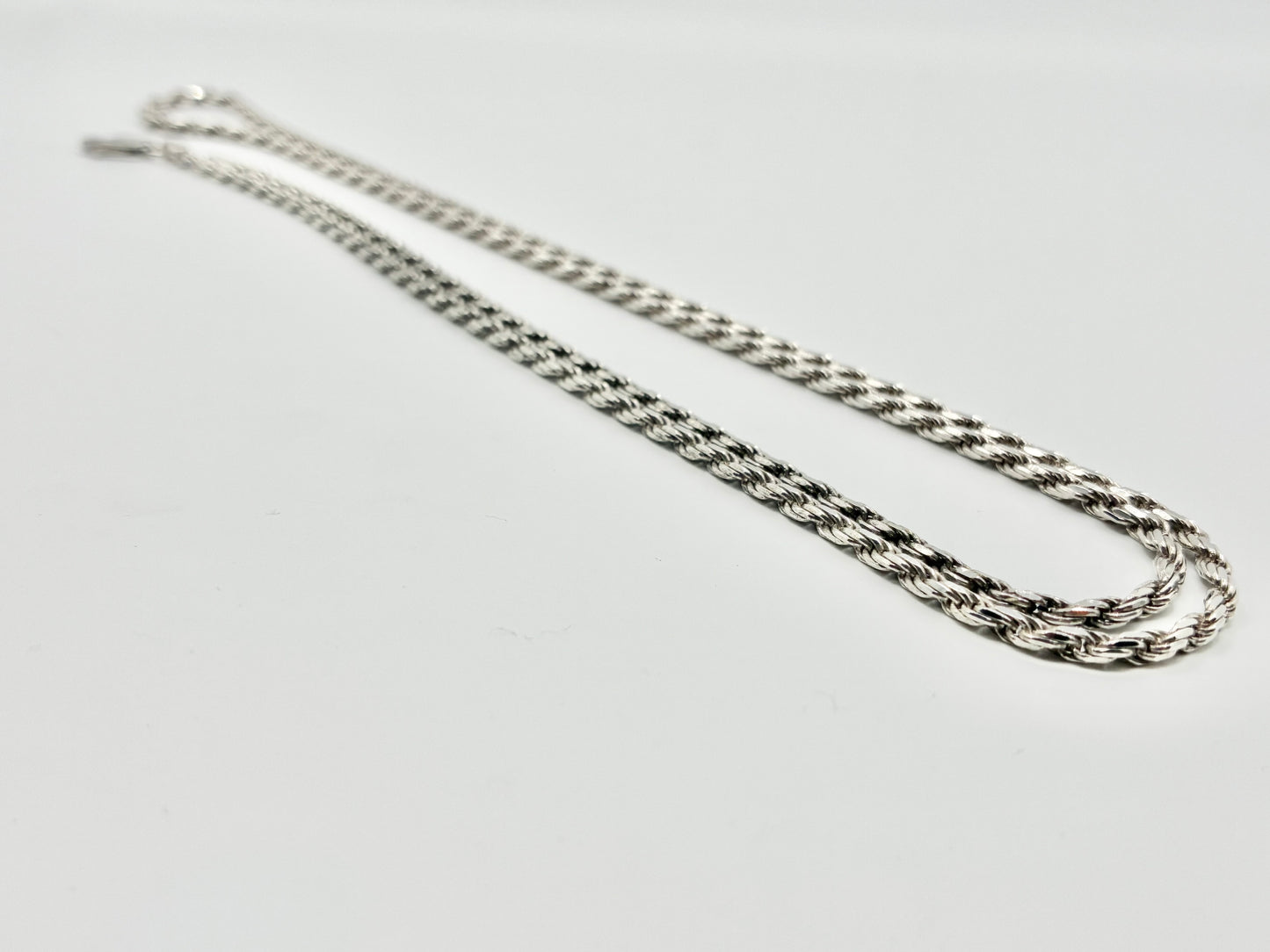 Italian Sterling Silver Rope Chain — 30”