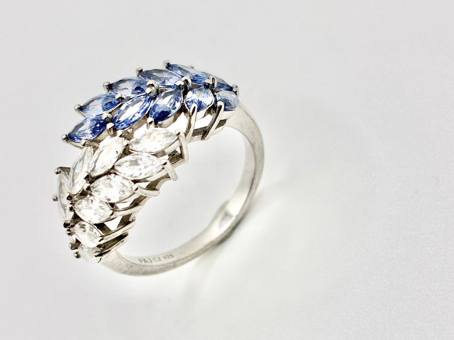 Multi-Stone Sterling Silver Ring – Size 8