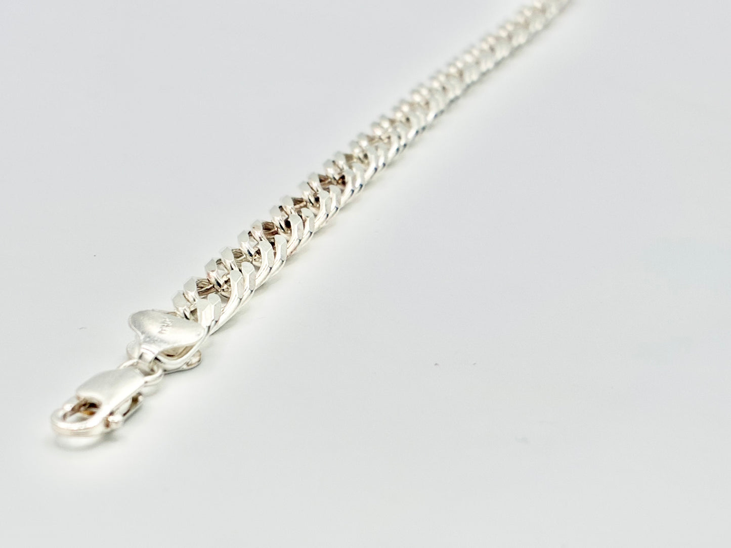 Italian Sterling Silver Curb Link Bracelet | 925 Italy | 8" | 12.45 DWT