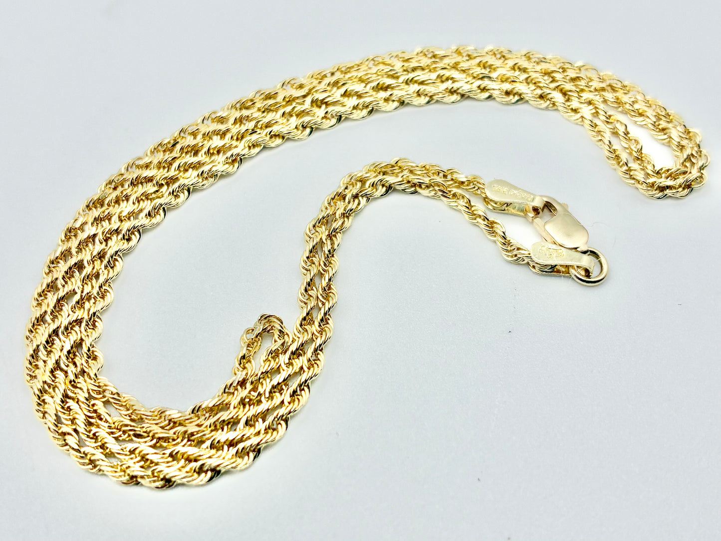 14K Yellow Gold Rope Chain Necklace — 22"
