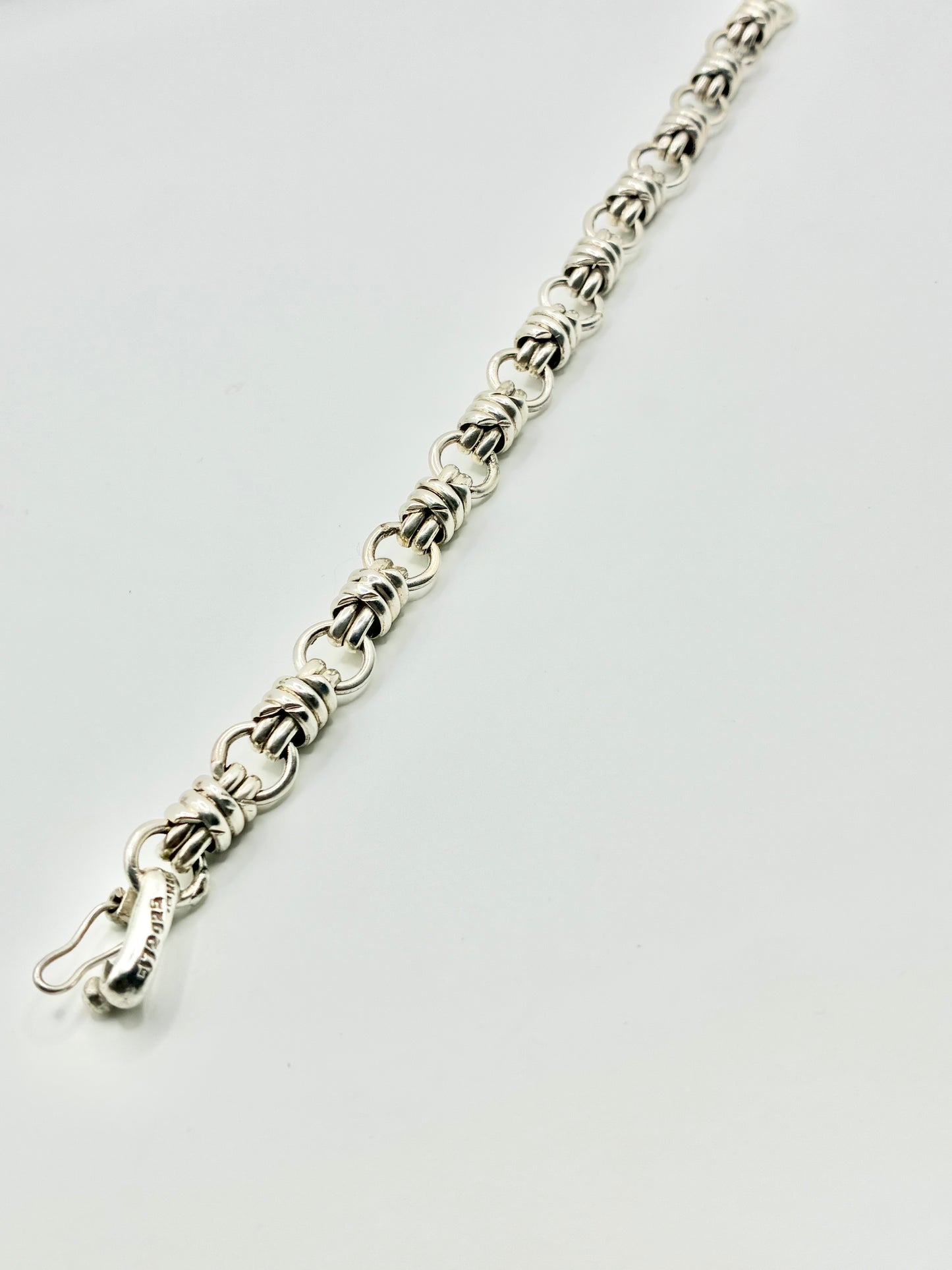 Mexican Sterling Silver Knot Link Bracelet