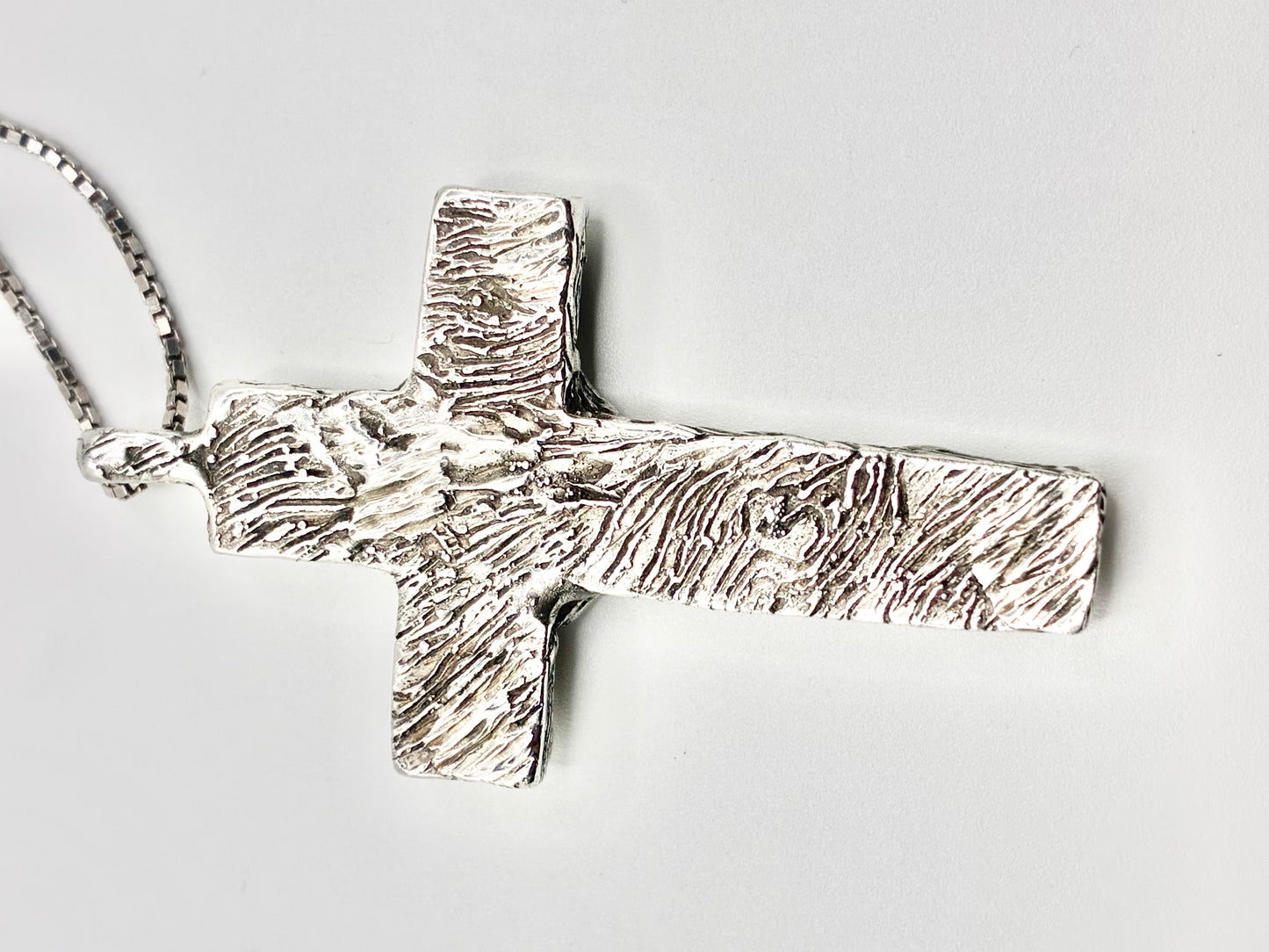 Solid Silver Cross Pendant Necklace