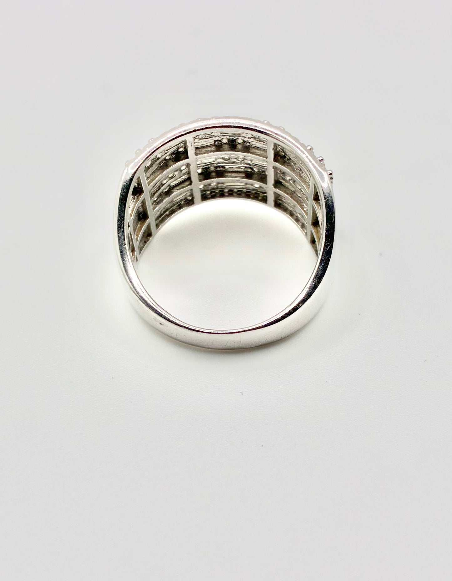 Sterling Silver 925 Cubic Zirconia Ring - Size 10