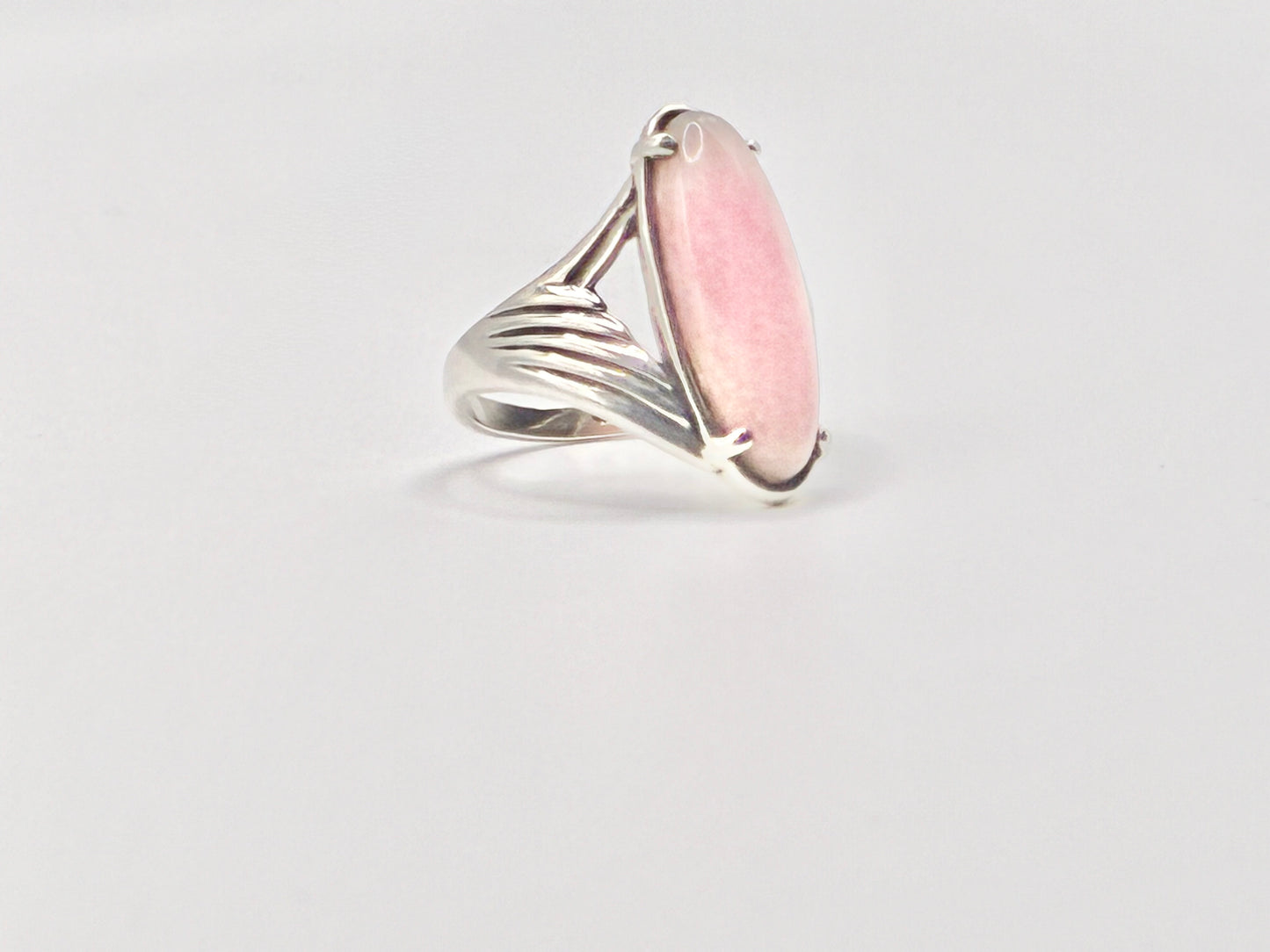 Kabana Sterling Silver Pink Rhodonite Marquise Ring – Size 6