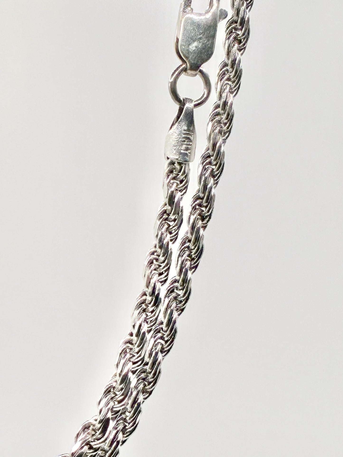 Sterling Silver Rope Chain Necklace 22” – Italy 925 – Solid Classic Chain