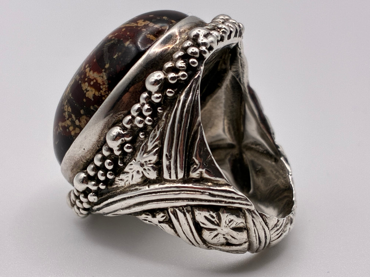 Sterling Silver Multicolored Stone Ring Size 7.5